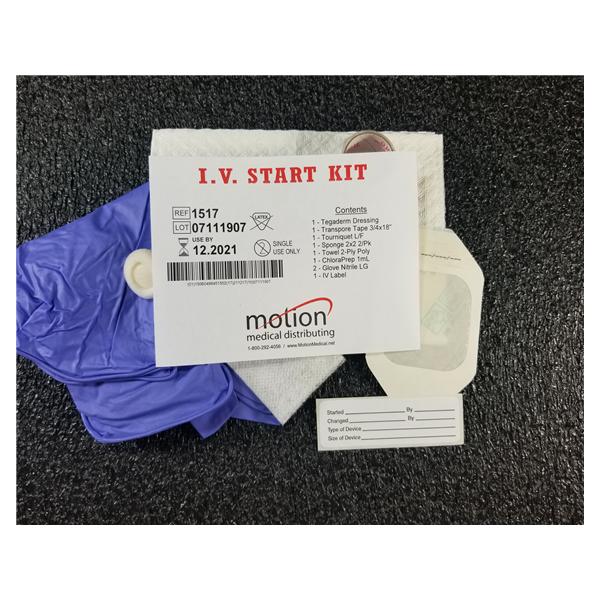 Kit IV Starter Not Made With Natural Rubber Latex 50/Ca